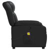 vidaXL Massage Recliner Chair Black Faux Leather