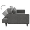 vidaXL 2-Seater Sofa Bed with Two Pillows Dark Grey Velvet