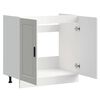 vidaXL Sink Base Cabinet "Porto" High Gloss White 80x46x81.5 cm Engineered Wood
