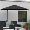 vidaXL Garden Parasol Black 248 x 248 x 148 cm Polyester and Steel