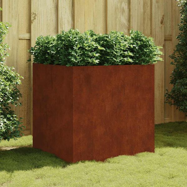 vidaXL Planter 80x80x80 cm Corten Steel