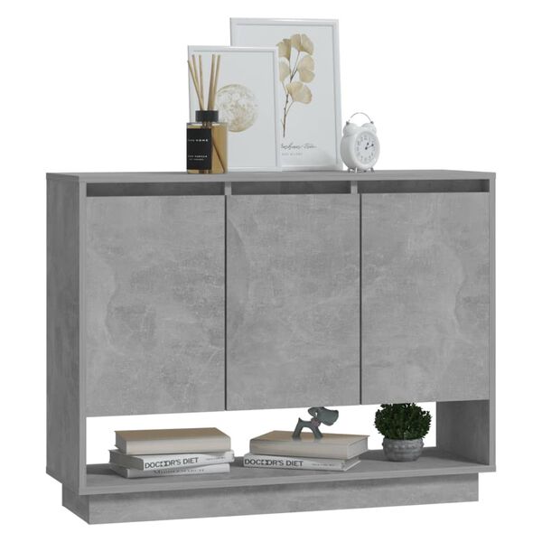 vidaXL Sideboard Concrete Grey 97x31x75 cm Engineered Wood