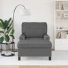 vidaXL Chaise Lounge with Cushion Dark Grey 91 x 157 x 91 cm Fabric