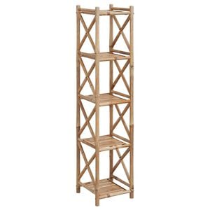 vidaXL Bookcase | Bamboo | Medium | Durable | Bamboo Shelf | Square | Minimalist