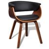 Modern Artificial Leather Wood Dining Chair 6 pcs