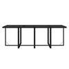 vidaXL 9 Piece Garden Dining Set with Cushions Poly Rattan Black