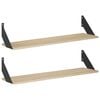 vidaXL Wall Shelves 2 pcs Sonoma Oak 80 x 20 x 17 cm