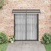 vidaXL Door Canopy Black 200x75 cm PC