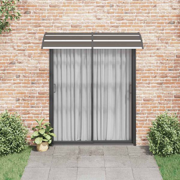 vidaXL Door Canopy Black 200x75 cm PC