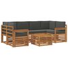 vidaXL Outdoor Sofa Set 7 pcs Natural and Anthracite Solid Acacia Wood