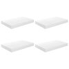 vidaXL Floating Wall Shelves 4 pcs High Gloss White 40x23.5x3.8 cm MDF