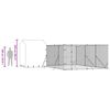 vidaXL Outdoor Dog Kennel with Roof Silver 6x6x2.5 m Galvanised Steel