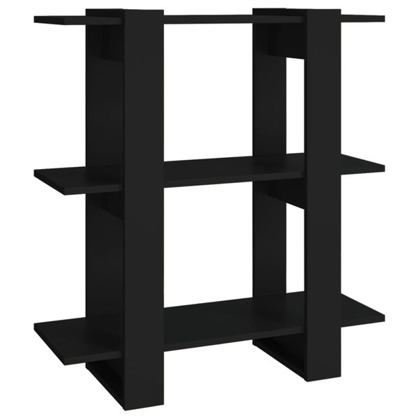 vidaXL Book Cabinet/Room Divider Black 80x30x87 cm