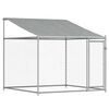 vidaXL Dog Cage with Roof and Door Grey 10x2x2 m Galvanised Steel