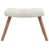 vidaXL Rocking Chair with a Stool Cream White Velvet