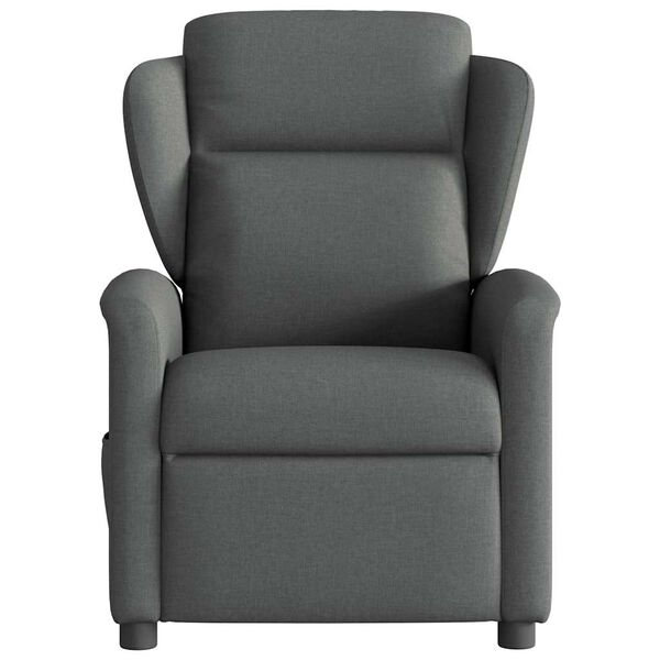 vidaXL Massage Recliner Chair Dark Grey Fabric