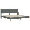 vidaXL Bed Frame with Headboard Dark Grey 180 x 200 cm Velvet
