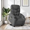 vidaXL Electric Stand up Massage Recliner Chair Dark Grey Fabric