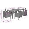 vidaXL 7 Piece Garden Dining Set with Cushions Black Poly Rattan