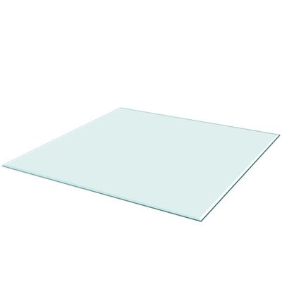 vidaXL Table Top Tempered Glass Square 800x800 mm