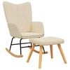 vidaXL Rocking Chair With Stool | Cream