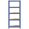 vidaXL 5-Layer Storage Shelf Blue Steel&Engineered Wood