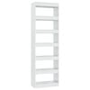 vidaXL Book Cabinet | High Gloss White | Engineered Wood | 198 cm tall
