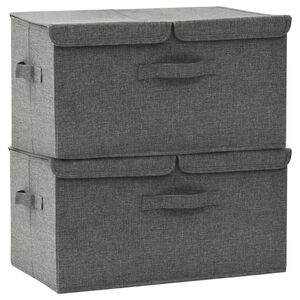 vidaXL Storage boxes Non-woven fabric Anthracite
