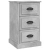 vidaXL Bedside Cabinet Concrete Grey 39x39x67 cm Engineered Wood