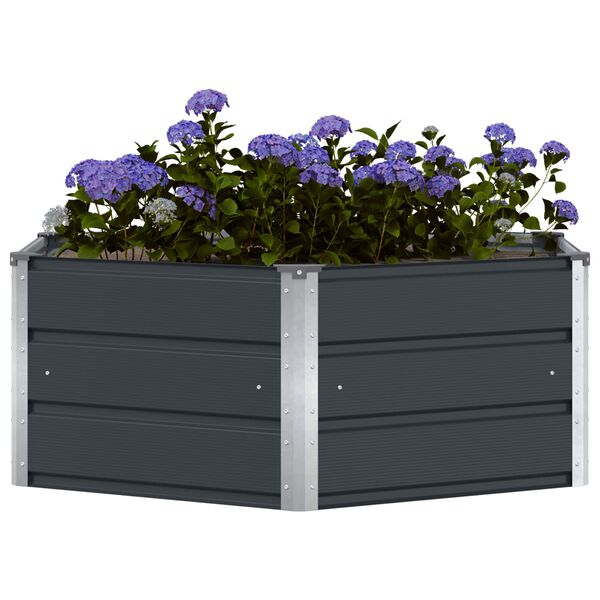 vidaXL Planter Anthracite 129 x 129 x 45 cm Steel