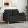 vidaXL 2-Seater Sofa Black 120 cm Fabric