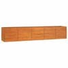 vidaXL Garden Raised Bed Rusty 400x80x77 cm Corten Steel