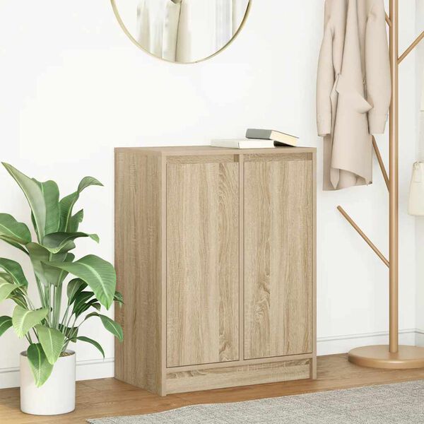vidaXL Sideboard Sonoma Oak 57x34x76 cm Engineered Wood