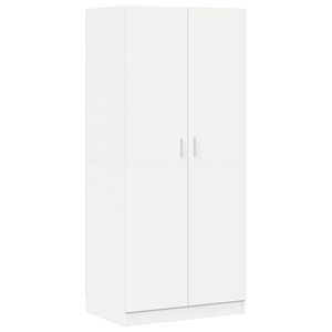 vidaXL Wardrobe | White | Engineered Wood | Compact | Wardrobe | Rectangular