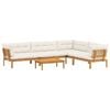 vidaXL 5 Piece Garden Pallet Sofa Units Solid Acacia Wood Natural
