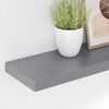 vidaXL Floating Wall Shelf Grey 120x23.5x3.8 cm MDF