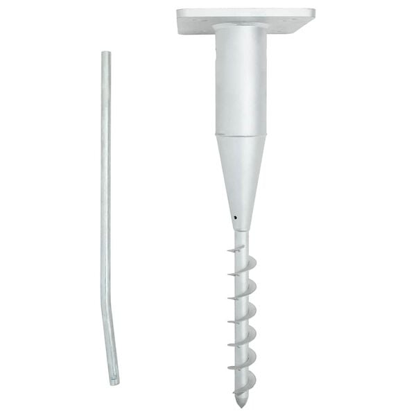 vidaXL In-Ground Parasol Base with Rod 16x16x52 cm Steel