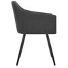 vidaXL Dining Chairs 4 pcs Dark Grey Fabric