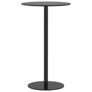 vidaXL Garden Table Round Black &Oslash;60x105 cm Steel