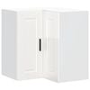 vidaXL Kitchen Wall Corner Cabinet "Porto" High Gloss White