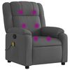 vidaXL Massage Recliner Chair Dark Grey Fabric
