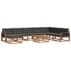 vidaXL Outdoor Sofa Set 9 pcs Natural and Anthracite