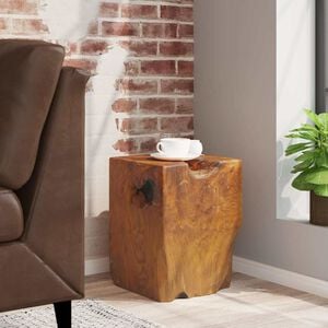 vidaXL Stool | Brown | Solid teak wood | Medium-sized | Statement Piece | Stool