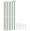 vidaXL Chain Link Fence with Spike Anchors Green 1.6x10 m