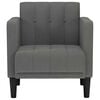 vidaXL Sofa Chair with Armrests Dark Grey 53 cm Fabric