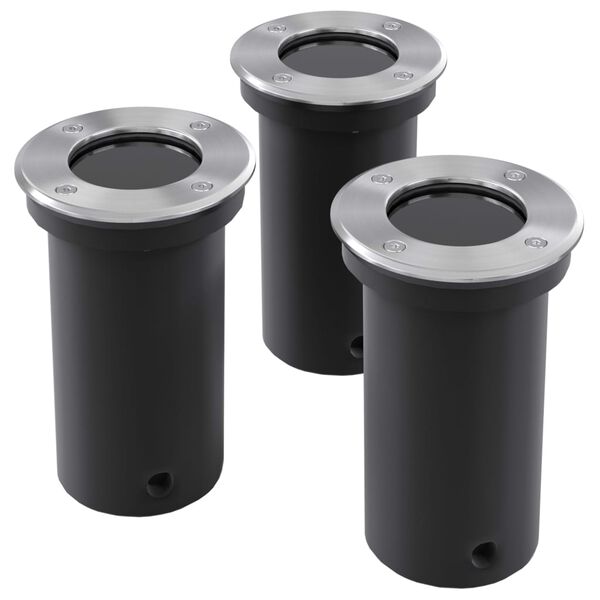 vidaXL Outdoor Ground Lights 3 pcs Round