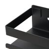 vidaXL Shower Shelf Matt Black 30x10x6 cm Brushed 304 Stainless Steel