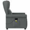 vidaXL Massage Recliner Chair Dark Grey Fabric