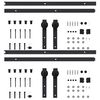 vidaXL Sliding Door Hardware Kits 2 pcs 183 cm Steel Black