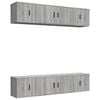 vidaXL 6 Piece TV Cabinet Set Grey Sonoma Engineered Wood